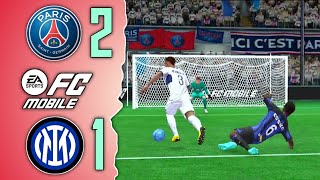 EA SPORTS FC Mobile l PSG vs INTER MILAN  21 l Neymar Jr vs Puskas l Android Gameplay [upl. by Ocsic]