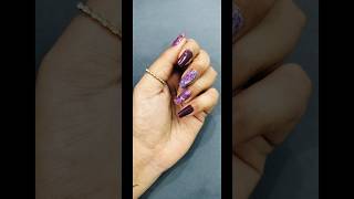 Easy marble nails with plastic cover nailart marblenails nails naildesign easynailart [upl. by Brigitta231]