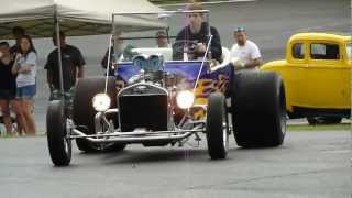 TBUCKET ROADSTER  FAT TIRES  WHEELIE BARS  TUNNEL RAM  INSANE ROD  PRO STREET  WOW [upl. by Belldame]