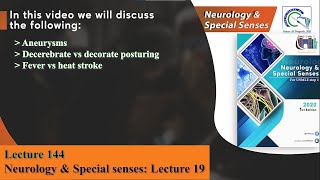 Aneurysms  Decerebrate vs decorate posturing  Fever vs heat stroke [upl. by Katheryn]