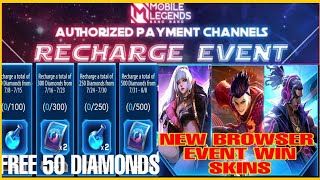 HOW TO GET GALACTIC TICKETS FREE 50 DIAMONDS LIMITED SKINS New Browser Events  STARWARSxMLBB [upl. by Omura]