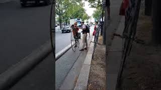 penny farthing crash Paris 2023 [upl. by Irrej]