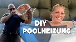 DIY Poolheizung mit Kupferspirale amp Lagerfeuer 🔥  Wir testen die alternative Poolheizung von MAD42 [upl. by Kussell]