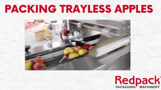 Redpack P325ET flow wrapping trayless apples at 60 PPM [upl. by Sallee989]