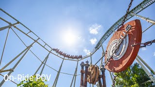 Colossus at Thorpe Park  POV  Front Row  4K  2023 [upl. by Kaye]