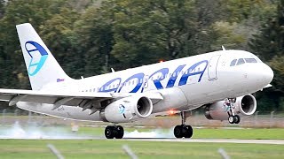 Airbus A319 by Adria  Landing in Berne HD [upl. by Mulac]