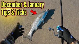 December amp January Surf Fishing Tips amp Tricks New Jersey Striped Bass [upl. by Sauveur]