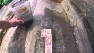 Making Fiberglass Putty and Patching Hull  Project GlastronVlog 9 [upl. by Manning]