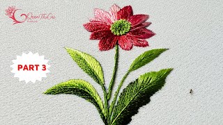 Part 3 Butterfly Embroidery Tutorial on Chrysanthemum  Hand Embroidery Tutorial [upl. by Andrien942]