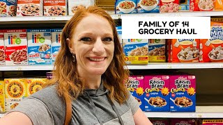 FAMILY OF 14 GROCERY HAUL [upl. by Vezza777]