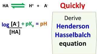 Henderson Hasselbalch equation [upl. by Sturrock]