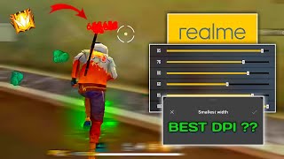 REALME 8i DPI  HUD  SENSITIVITY  POINTER SPEED📱BEST DPI SETTING FOR FREE FIRE HEADSOT 👽 Realme 8i [upl. by Philender]