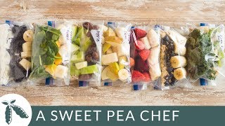 7 Smoothie Freezer Packs  How To Meal Prep  A Sweet Pea Chef [upl. by Enimisaj253]