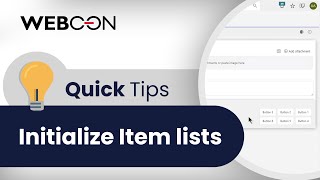 Initialize Item lists 💡Quick Tips [upl. by Gnart208]