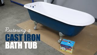 Restore a Cast Iron Bath Tub  Enamel Restorer Kit  DIY Know How [upl. by Fernandes]