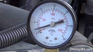 How to test fuel pressure on a Dodge Ram 2500 24v with the Cummins Turbo Diesel [upl. by Armat]