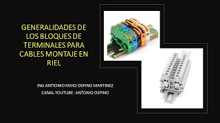 BLOQUES DE TERMINALES PARA CABLES ELECTRICOS Y MONTAJE EN RIEL EN CIRCUITOS DE REFRIGERACION [upl. by Aihsotan999]