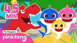 Rawr É Tiranossauro Rex e Mais Dinos   Completo  Pinkfong Bebê Tubarão Canções para Crianças [upl. by Freud347]