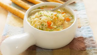 Easy Chicken Rice Soup Recipe  Easy Dinner Recipe [upl. by Mickey780]