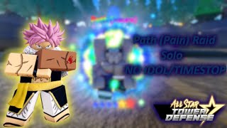 Nerfed Path Pain Raid NO IDOL OR TIMESTOP  Solo Gameplay  All Star Tower Defense Roblox [upl. by Nahtannoj245]