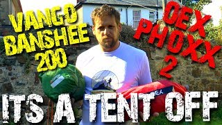 Vango Banshee 200 vs OEX Phoxx 2  Budget Backpacking tents COMPARED [upl. by Atteuqal]