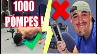 🔥1000 POMPES EN 1 HEURE🔥 challenge  JE BAT TIBO INSHAPE ET BAZINGA OU IL ME RASE LE CRÂNE [upl. by Silado369]