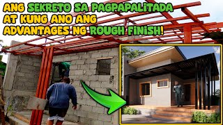 Diskarte sa Pagpalitada sa Maliit na bungalow house  Roofing at mabilis na pagpoFlooring  PART 2 [upl. by Nwatna]