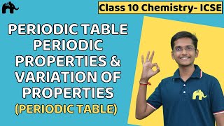 Periodic Table properties amp Variation Class 10  Chapter 1 ICSE Chemistry  Selina Modern Table [upl. by Ahtikal]