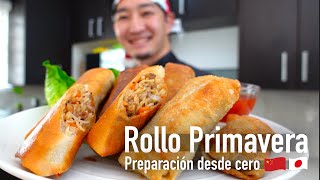 Rollo Primavera preparación desde Cero microondas o sartén  Cocina Japonesa Con Yuta [upl. by Desirea]