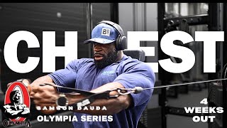 Mr Olympia 2024 series  Chest workout 4 weeks out  Samson Dauda [upl. by Ivgnout880]