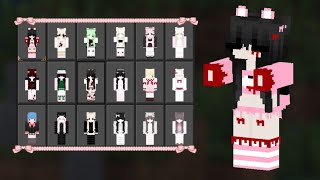 20 Egirl MCPEMCBE Cosmetic Skin Pack IOS amp PC Works on Hive amp Cubecraft [upl. by Asilaj]