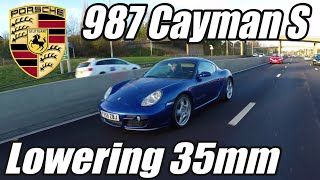 Lowering My Porsche Cayman S 987 35mm HampR Springs vlog Porsche news [upl. by Onaicnop]