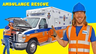 Handyman Hal Explores an Ambulance  Rescue Vehicles for Kids  Fun Videos for Kids [upl. by Krueger614]