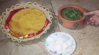 Lassi ka Saag Special Recipe Makki ki Rotti Corn Flour Bread [upl. by Wauters]