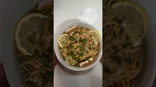 Lemon chicken piccata for dinner pasta chickenpiccata pastarecipe pastalover easyrecipes [upl. by Ynitsed]