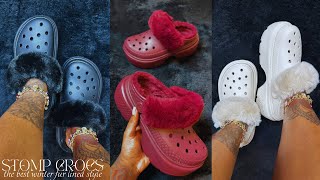 CROCS STOMP LINED CLOGS UNBOXING REVIEW amp TRY ON  FT 3 COLORWAYS  NEW WINTER CROC STYLES [upl. by Melan]