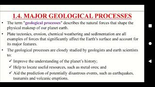 Geography grade 12 unit 1 part 2 geological process afaan oromotin [upl. by Besnard346]