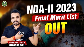 NDA2 2023 Final Merit List Out  NDA 2 2023 Final Cut Off 🎇🧨 [upl. by Okechuku]