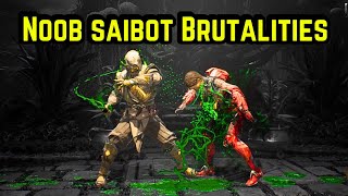 Noob Saibot All 8 Brutalities  MK1 [upl. by Phelan]