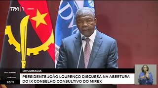 Presidente João Lourenço discursa na abertura do IX Conselho Consultivo do MIREX [upl. by Ayanahs]