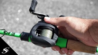 How To Set Up NEW Fishing Rod with Baitcaster  Beginners 101 [upl. by Rehpotisrhc]