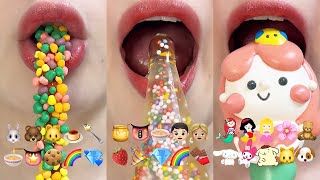 asmr 1HOUR EMOJI FOOD CHALLENGE MUKBANG 1시간 이모지 챌린지 먹방 모음집 eating sounds [upl. by Florina]