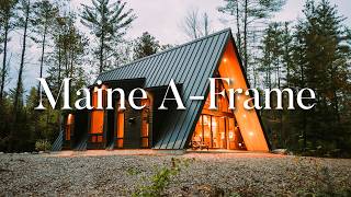 Luxury AFrame Cabin w Perfect Interior Design  Maine Aframe Full Tour [upl. by Ahsieym]