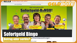 💰 Sofortgeld Bingo – Faber Gewinnspiel seriös oder Betrug [upl. by Sirromaj]