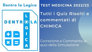 Test Medicina 202223 domande di Chimica [upl. by Odracir]