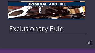 Exclusionary Rule [upl. by Matronna]