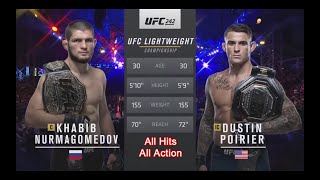 All Action ¦ Khabib Nurmagomedov vs Dustin Poirier Highlights UFC 242  HD [upl. by Hoes]