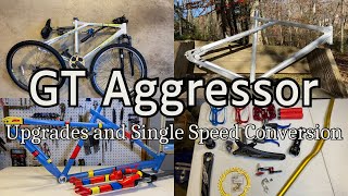 🇺🇸 GT Aggressor  Paint upgrades and single speed conversion [upl. by Sidnala]