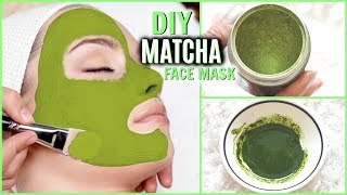 DIY Matcha Green Tea Face Mask for Healthy Skin│Erase Wrinkles Tighten Pores Bright amp Glowing Skin [upl. by Nitniuq]