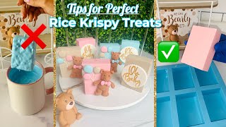 Tips for Perfect Chocolate Covered Rice Krispy Treats  DIY Candy Table Treats Teddy Bear [upl. by Crespi]